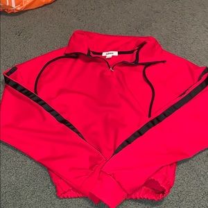 Red Quarter-Zip Sweatshirt